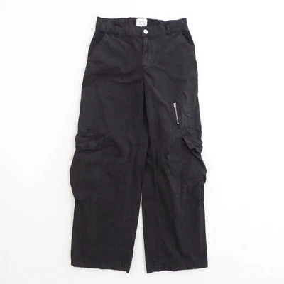 BDG Urban Outfitters 黑色工装裤阔腿实用拉链口袋女式 4 — 第 1/4 张图片