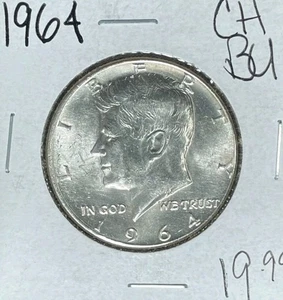 Medio dólar de plata Kennedy 1964-P ~ Ch/Bu ~hermosa moneda~ - Imagen 1 de 2