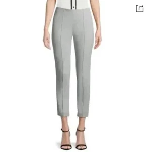 Pantalón pantalón de crepé THEORY gris Alettah aproximación recortado pierna ajustada talla 2 - Imagen 1 de 8