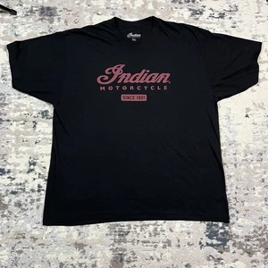 Indian Motorcycle Graphic T-Shirt Men's 2XL Short Sleeve Black Tee Casual - Picture 1 of 7