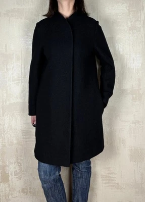 Abrigo midi para mujer COS negro 100 % lana talla 36 Foto 1 de 4