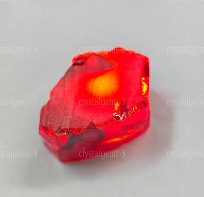 181 克拉深橙色红色锆石粗糙未切割形状适用于散装宝石 — 第 1/4 张图片