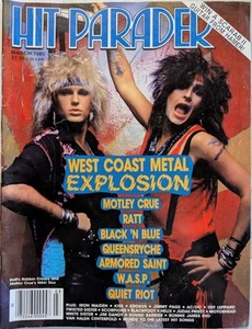 Hit Parader March 1985 Motley Crue, Ratt, KISS, Queensryche, Maiden, Jimmy Page - Picture 1 of 18