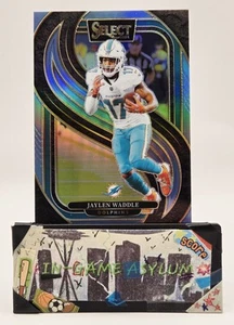 💥2024 Panini Select Jaylen Waddle Fins Premier Level Light BLUE Prizm SP /99!💥 - Picture 1 of 3