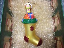Vintage Disney Tigger European Glass Stocking Christmas Ornament Winnie the Pooh