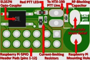 PiHat Raspberry Pi to Ham Radio Push-To-Talk (PTT) Trigger/Isolator Board - Picture 1 of 10