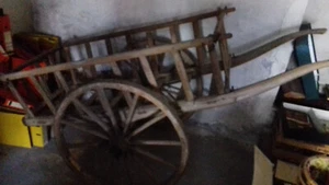 Vintage Handwagen Handkarren Schubkarren Holzkarren Alte Heukarren Antik - Bild 1 von 14