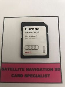 Genuine Audi MMI MIB-S MAP DATA SD Card  2016 8V0 919 866 D.  UK. Europe