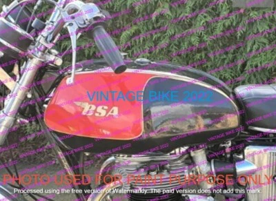 BSA A65 L LIGHTNING 650CC ROJO NEGRO ACERO TANQUE GASOLINA 1972 + GRIFO TAPA/APTO PARA Foto 1 de 4