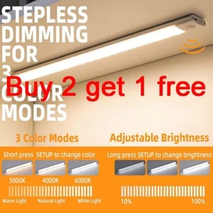 Cabinet Closet Light LED Motion Sensor Under USB Rechargeable Kitchen Lamp Strip - Picture 1 of 8