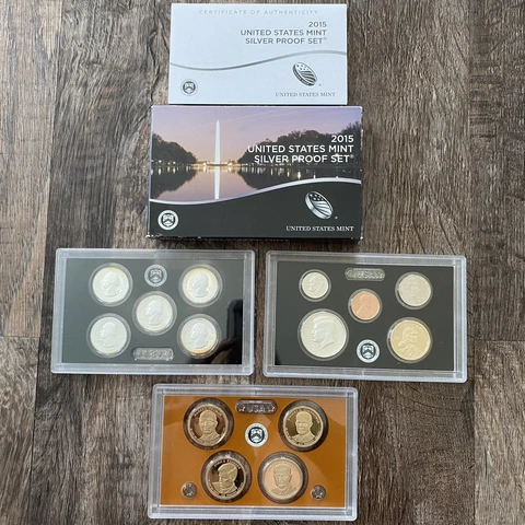 NEW In Box! 2015-S United States Mint Silver Proof Set COA 14 coins OGP Cover