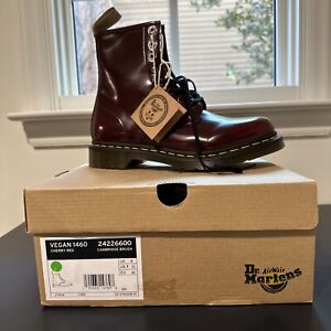 Dr. Martens Vegan 1460 Lace Up Boots, Cherry Red, Size 10