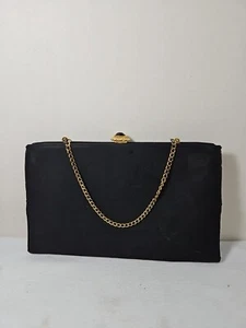 Bolso de Noche Formal Vintage After Five Negro Cóctel Hecho en los Años 50 - Imagen 1 de 9