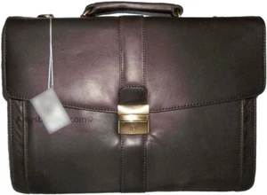 Hombre Nuevo Maletín Cuero Estuche de Negocios Estuche Adjunto Bolso de Negocios Bolso Nuevo - Imagen 1 de 12