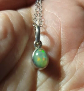 Ethiopian Opal Pendent on .925 SS with SS Chain Included. EOPL563A - Picture 1 of 3