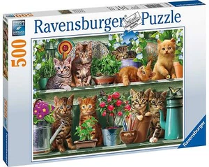 Rompecabezas Ravensburger - Gatos en el estante 500 piezas - Imagen 1 de 1