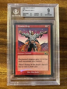 MTG✨GRANITE GRIP FOIL✨Urza’s Legacy BGS 9 MINT Common ENCHANTMENT 1999 POP 1 ! - Picture 1 of 8