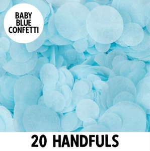 Biodegradable Wedding Confetti | BABY BLUE | Circle Tissue Paper | 20g Bag - Picture 1 of 4