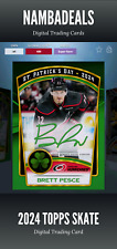 2024 St. Patrick's Day Brett Pesce Green Signature [Topps Skate DIGITAL]