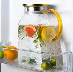 Clear Glass Jug Glass Jug Re-Generation Carafe Water Pitcher Glass Jug 1 Pitcher - Picture 1 of 6