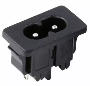 Connettore freddo presa C8, snap-in dispositivi freddi presa da incasso 250 V/2A - Foto 1 di 6
