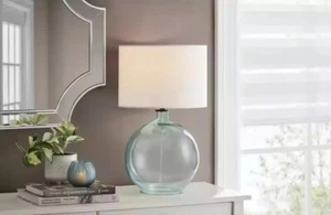 Hampton Bay Windmere 21.5” H Clear Glass body Table Lamp - Picture 1 of 6