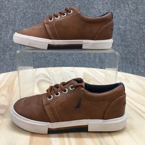 Nautica Shoes Youth 10 Berrian Sneakers Brown Lace Up Casual Comfort Round Toe - Picture 1 of 16