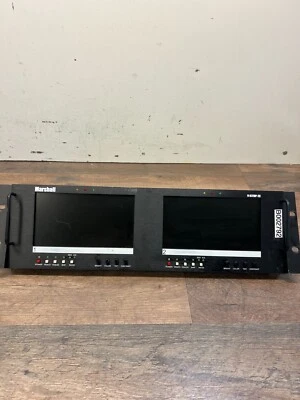 Marshall Electronics V-R72DP-2C Dual 7" LCD Monitors no power source - Image 1 of 4