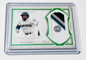 2019 Topps Definitive Dee Gordon Green Game Used Patch #14/15 Mariners - Picture 1 of 2