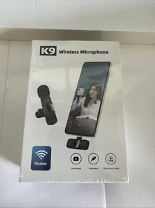 Wireless Microphone For iPhone K9 Live Shows Interviews Vlogs NEW - Picture 1 of 4
