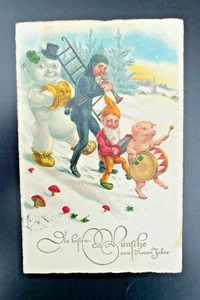 Litho-Postkarte - Schornsteinfeger - Die besten Wünsche... - 1939 - Bild 1 von 2
