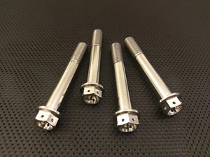 Kawasaki ZX10R Titanium drilled front brake caliper bolt kit 08-15 Ti race - Picture 1 of 5