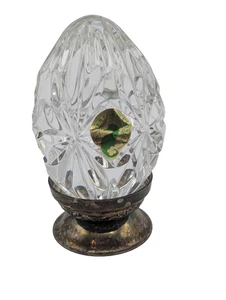 Huevo anual Waterford Crystal con base años 90. Vintage. - Imagen 1 de 6