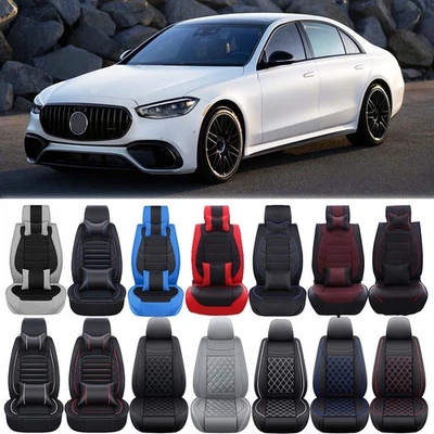 Cubierta de asiento de coche completa de 2/5 plazas de cuero PU de lujo para Mercedes-Benz W221 S63 S550 Foto 1 de 4