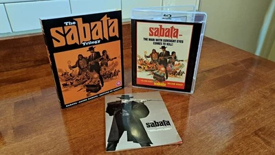 Sabata Trilogy Eureka Blu-Ray with Slipcover and Booklet Spaghetti Western Reg B - Imagem 1 de 4