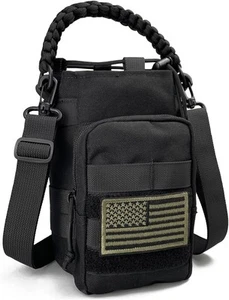 Water Bottle Sleeve - Jug Holder with Strap for 64 Oz Bottle, All Black - Picture 1 of 6