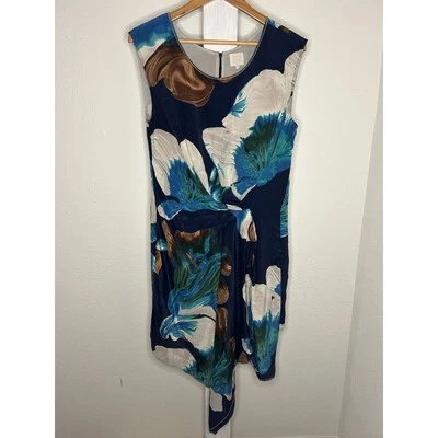 Vestido Anthropologie Coquille 100 % seda talla 10 acuarela floral envolvente sintético Foto 1 de 4