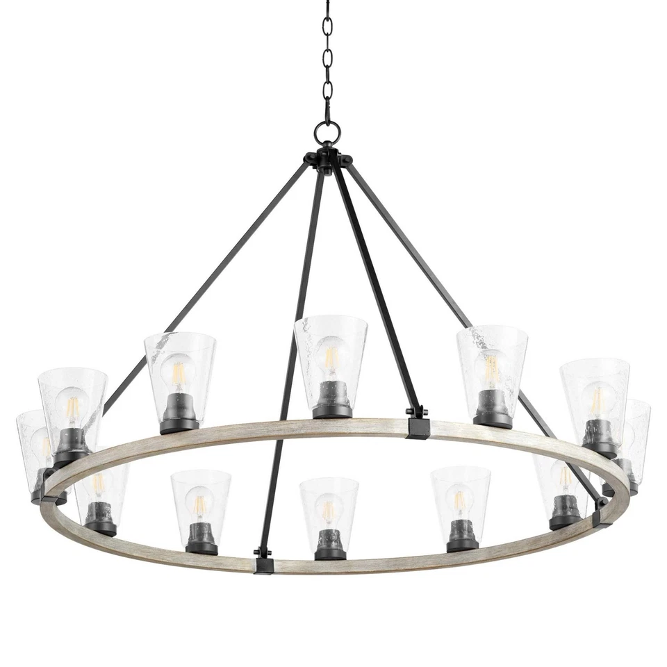 Кольцо Quorum International 63-12-41 Paxton 12 ламп 46 дюймов Вт - текстурированное черное / - Изображение 1 из 1