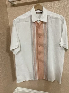 VTG CV Shirt Mens XL Khaki Safari Short Sleeve Button Up Outdoor Cotton - Picture 1 of 2