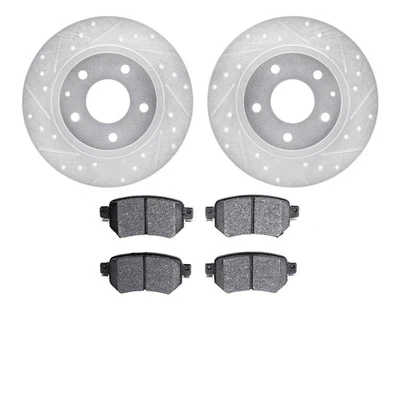 For Mazda 6 16-21 R1 Concepts Drilled & Slotted Rear Brake Kit w Optimum Pads - Imagem 1 de 2