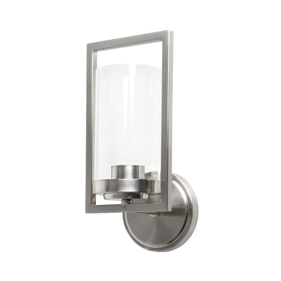 Arandela de parede Sunset Lighting 1 luz, cetim brilhante níquel - F15001-80 - Imagem 1 de 1