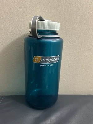 Botella de agua de boca ancha verde azulado Nalgene 32 oz verde azulado EE. UU. Foto 1 de 4