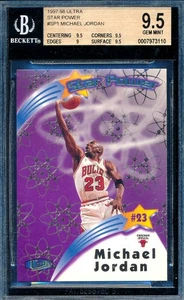 MICHAEL JORDAN 1997-98 FLEER ULTRA STAR POWER BGS 9.5 GEM MINT INSERT CARD #1! - Picture 1 of 2