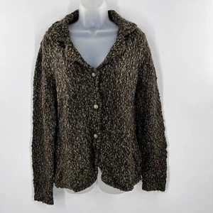 Alexandra Bartlett Womens Brown Button Long Sleeve Knit Sweater Size M - Picture 1 of 11