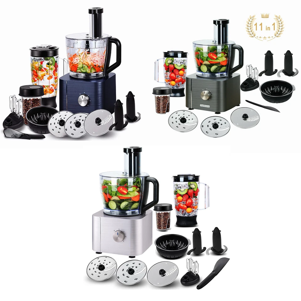 SNDOAS/TOPSTRONG 11 in 1 Küchenmaschine Profi Standmixer 1100 W Mixer Rühr- und Knetmaschine Koch