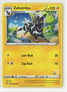 Pokemon Battle Academy - Zebstrika 054/185 sello Pikachu #34 - Imagen 1 de 1