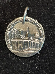 STERLING SILVER KJMCO SIGNED WASHINGTON’S HOME MOUNT VERNON VA KEEPSAKE CHARM - Picture 1 of 5