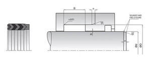 (confezione) Imballaggio asta K01 ID50 mm-115 mm (scegli le dimensioni) NBR/tessuto di cotone + NBR/POM - Foto 1 di 1