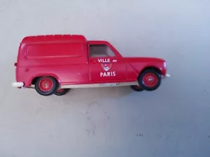 VINTAGE SOLIDO RENAULT 4 FOURGONNETTE VILLE de PARIS RED TRUCK 1/43 NO. 42 - Picture 1 of 6