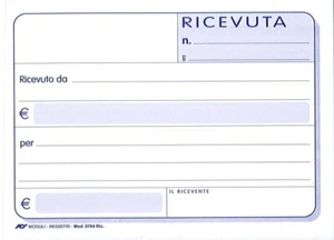 Blocco Ricevute Generiche 50 Moduli Doppia Copia Ricalcante cm. 10x15 - Foto 1 di 1